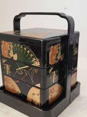 Yamanaka Gold Label Stacking Jubako/ Bento Box Japanese MCM
